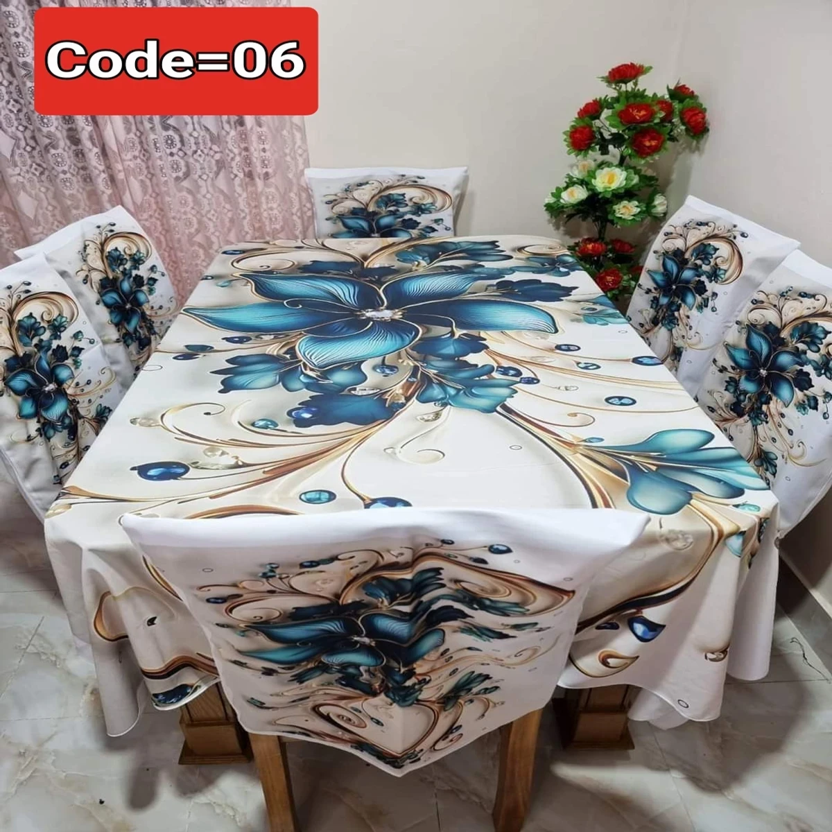 3D Pint Dining Table and Chair Cover Code= 06