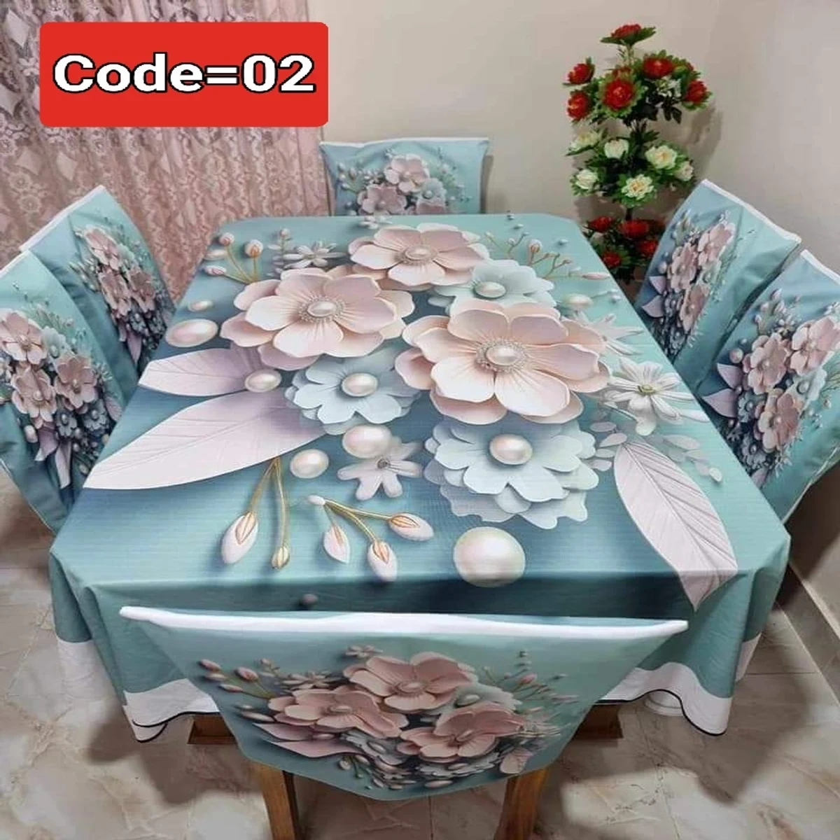 3D Pint Dining Table and Chair Cover Code = 02
