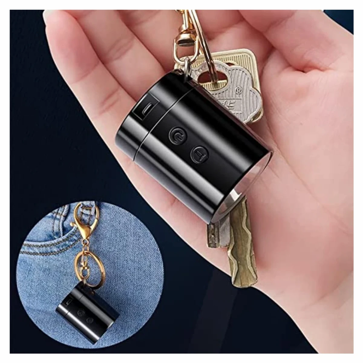 Multi functional portable USB charging lighter with LED lighting torch