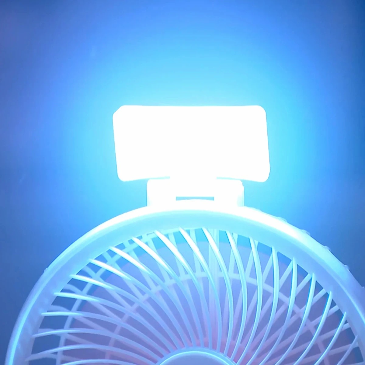 RECHARGEABLE TABLE FAN WITH LED LIGHT 1