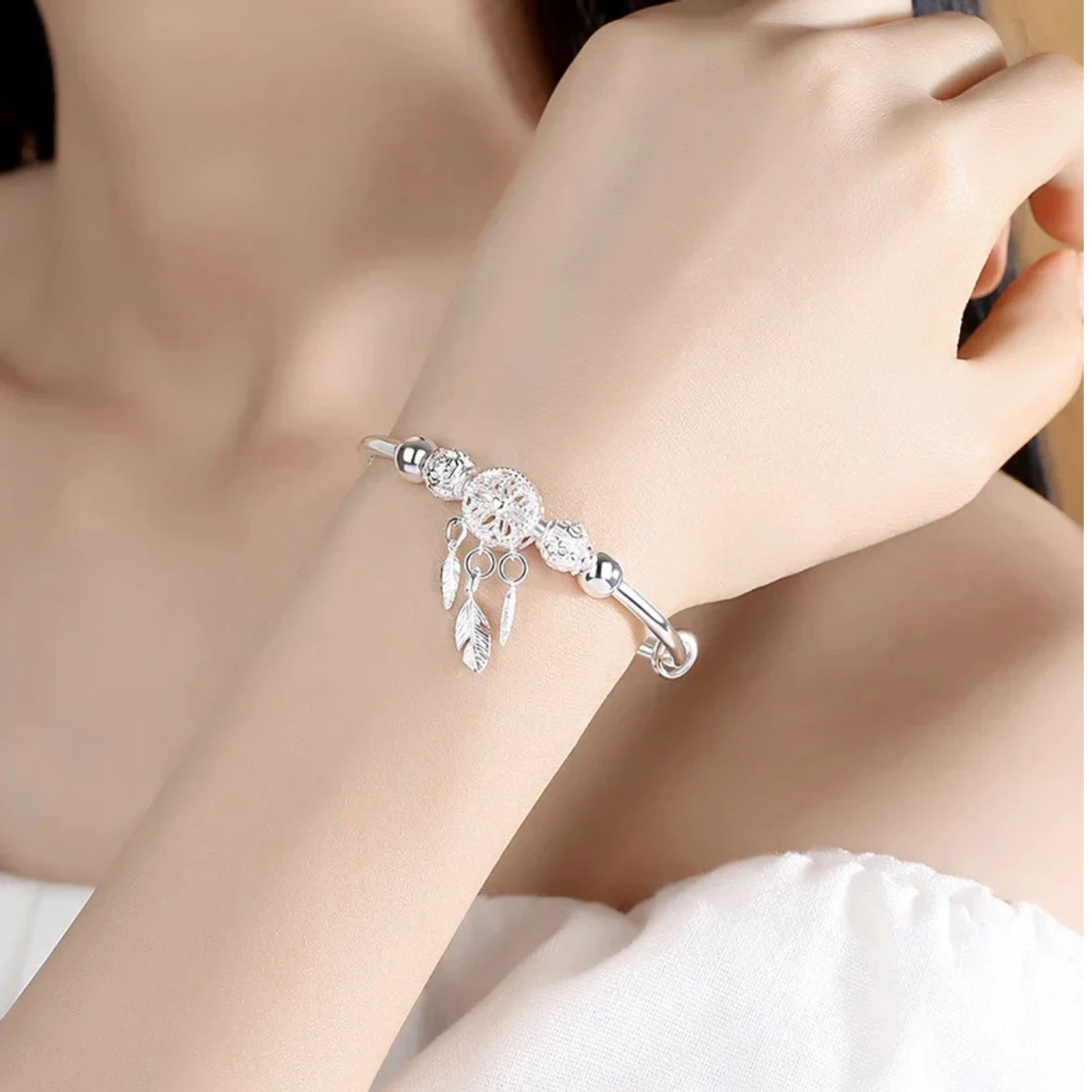 Dream catcher Bracelet SILVER