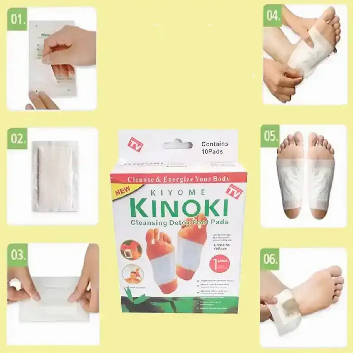 Original kinoki detox foot pad 6 Packet (60 pcs Full Course)