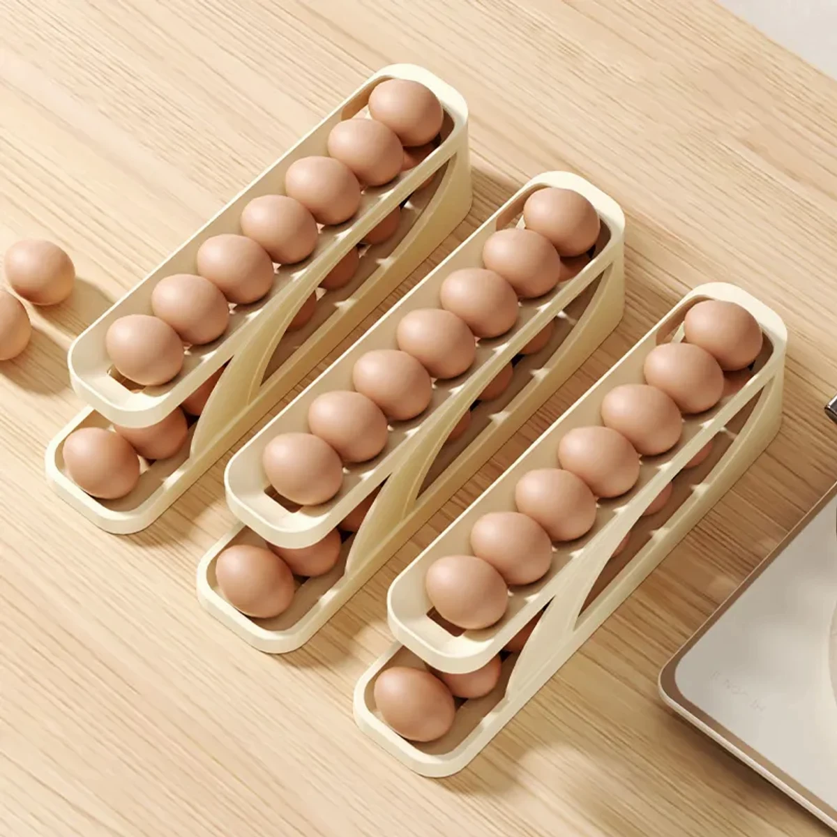 Plastic Automatic Rolling Egg Dispenser Holder (1 pcs)